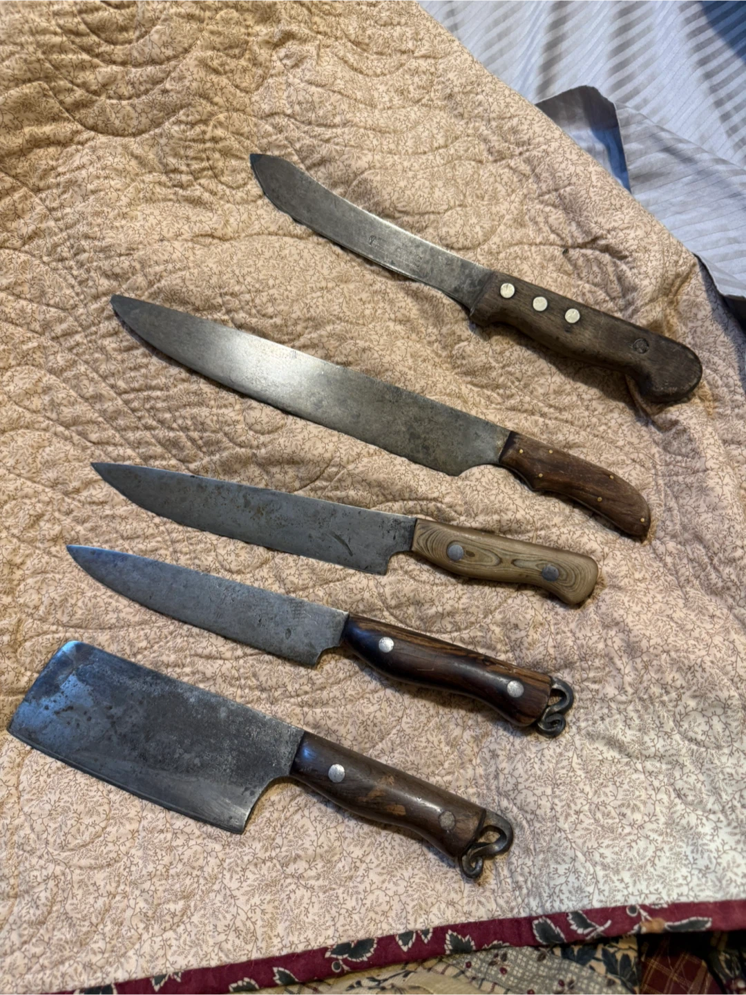 Set of 4 Blacksmith-ed kitchen knives
