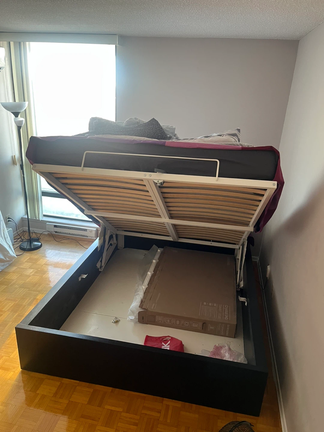 Black Storage Bed Frame