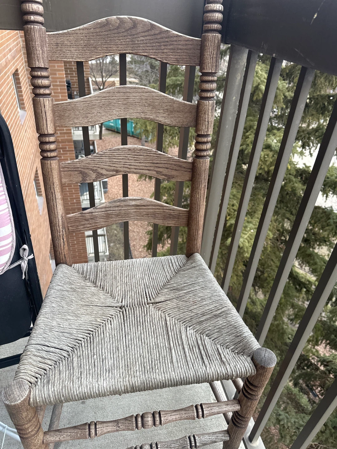 Wooden Chair with Woven Seat