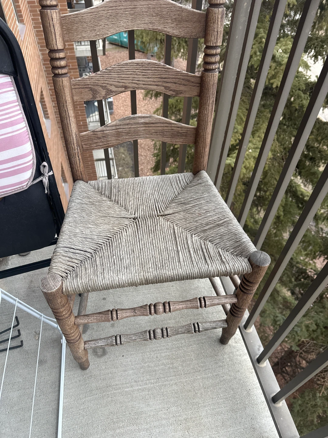 Wooden Chair with Woven Seat - photo 2