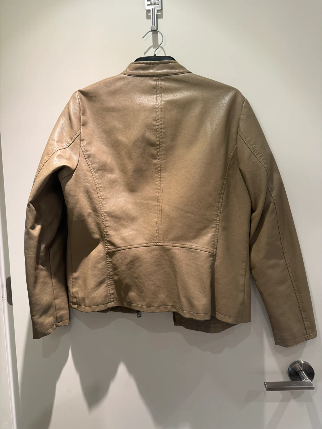 ONLY Faux Leather Jacket - Tan - XL - photo 2