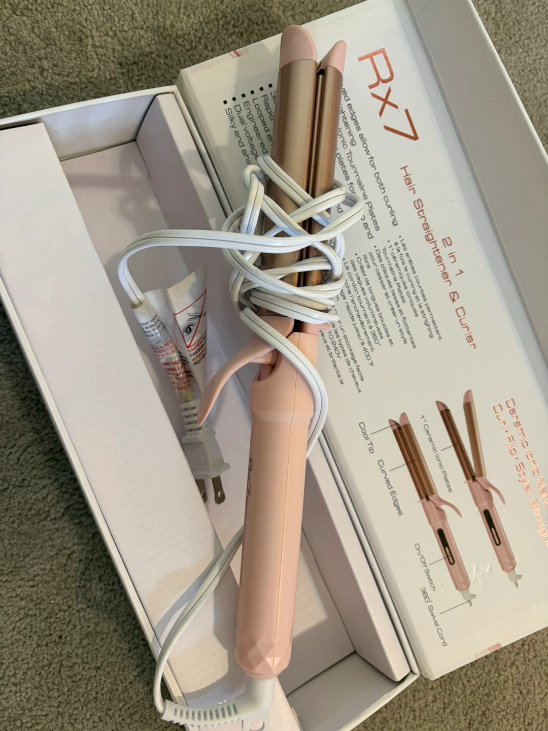 Rx7 2-in-1 Hair Straightener & Curler