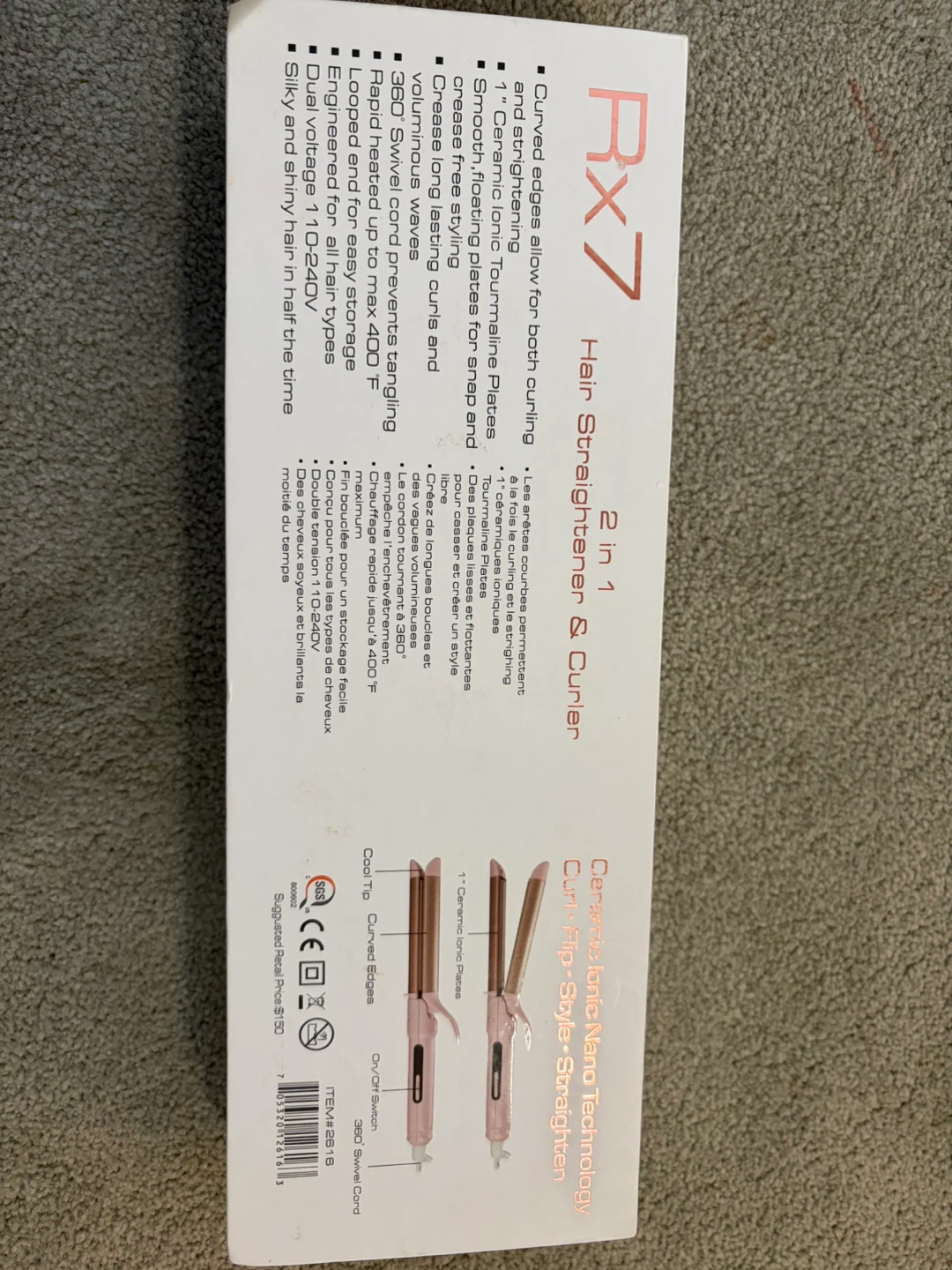 Rx7 2-in-1 Hair Straightener & Curler - photo 3