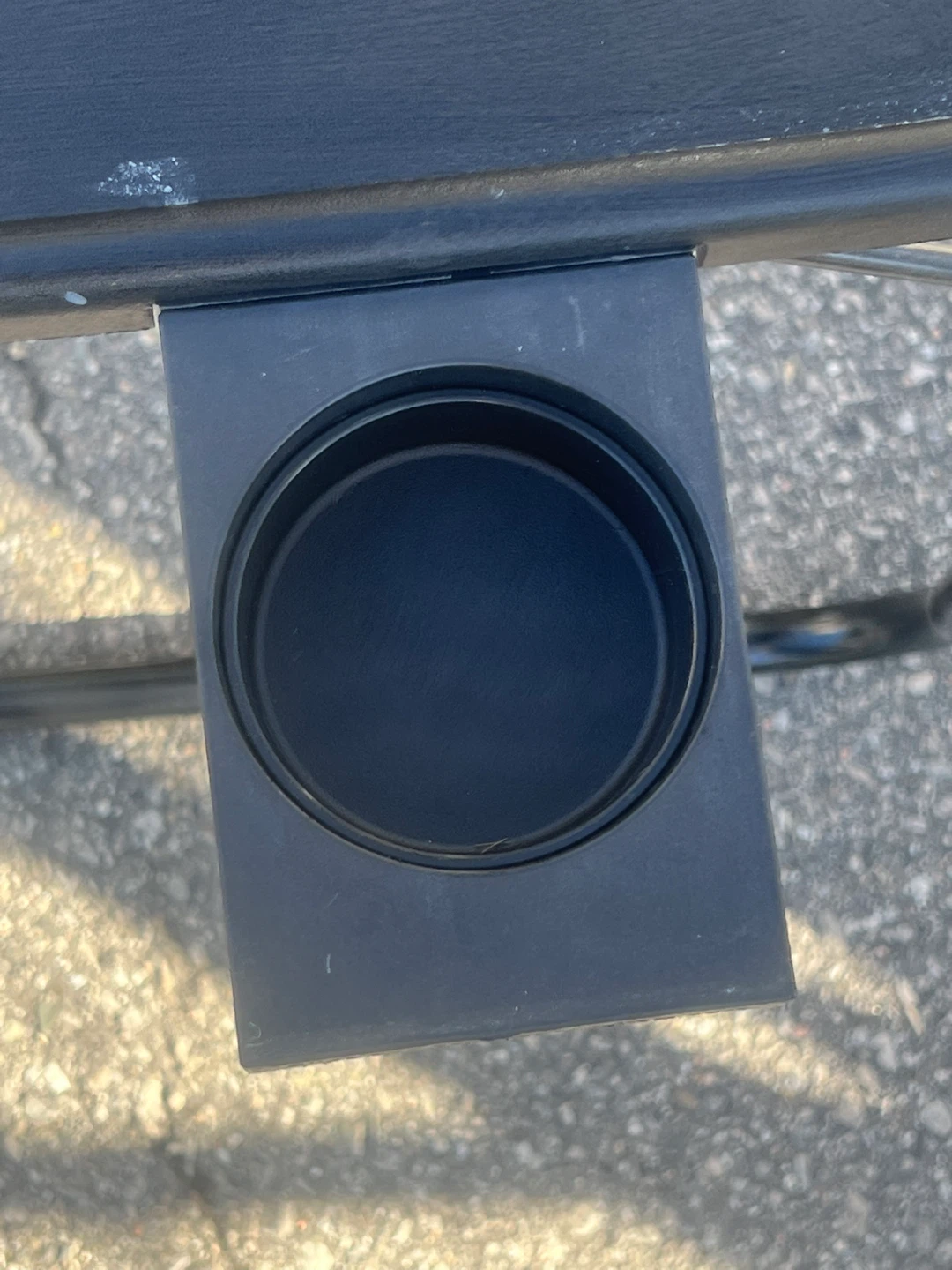 Black Tray Table with Cup Holder - photo 2