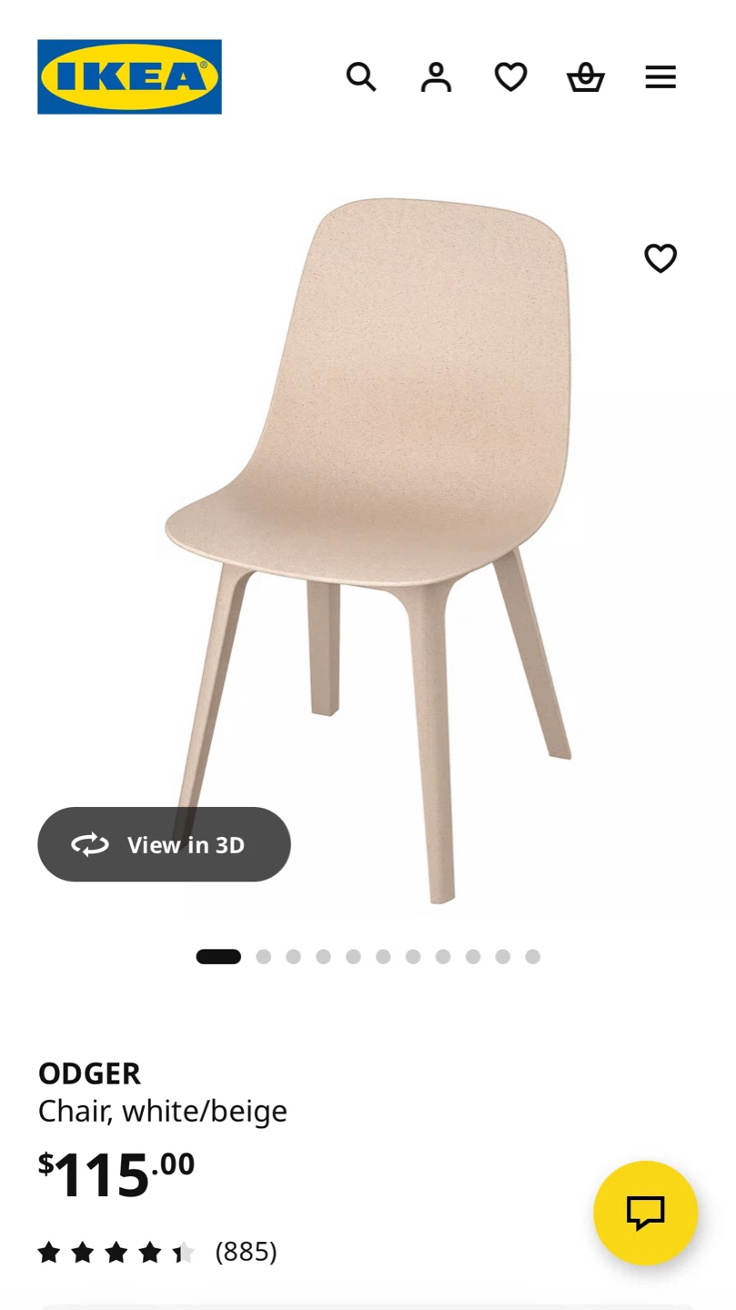 IKEA Odger Chair Beige White