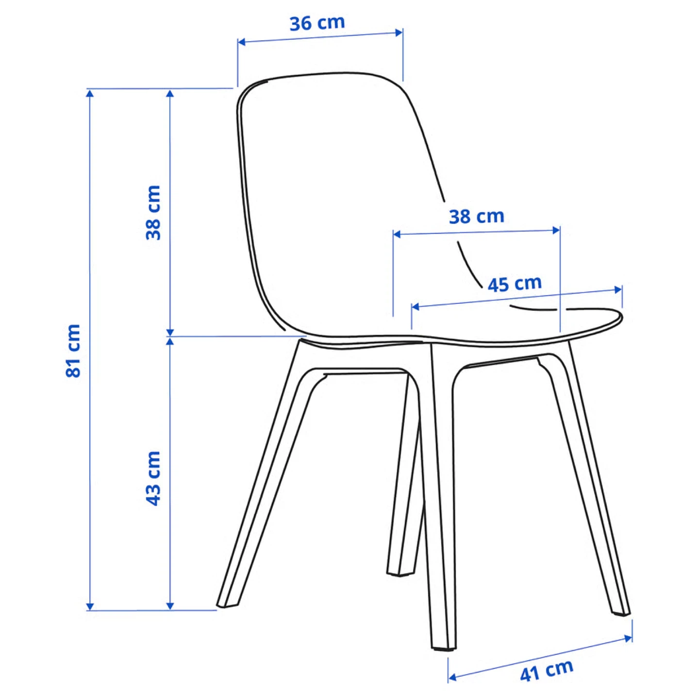 IKEA Odger Chair Beige White - photo 4