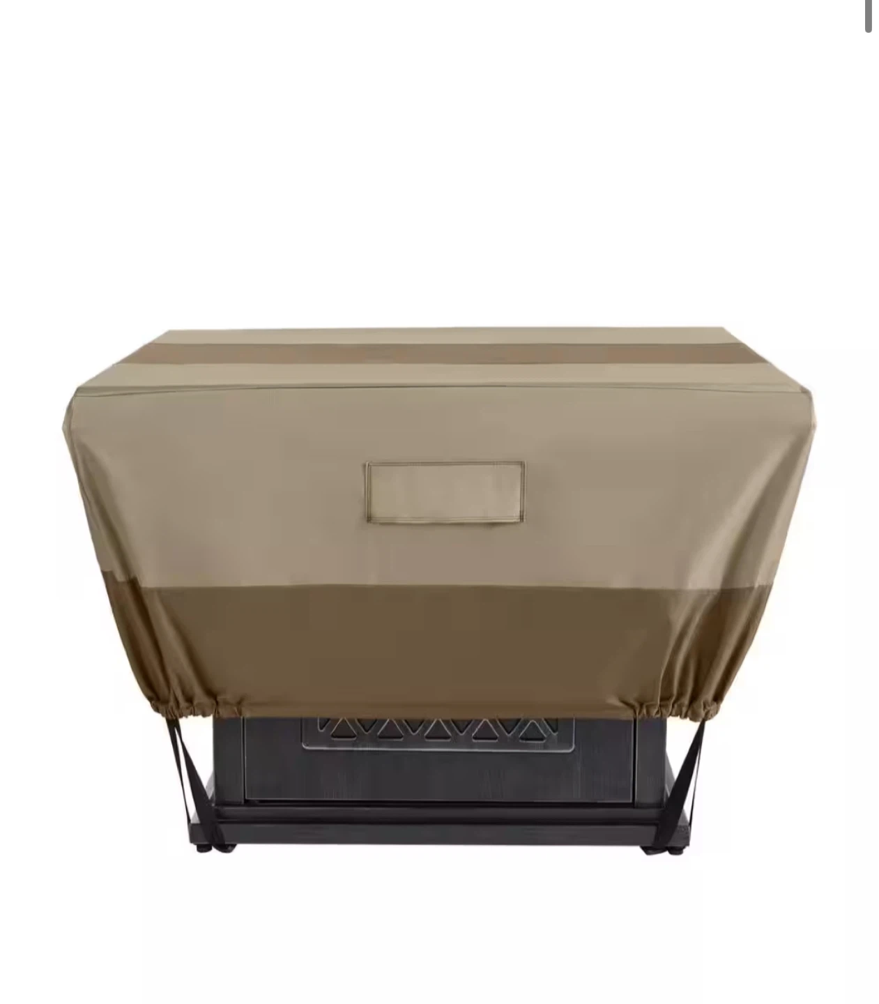 Universal Square Fire Pit Cover - Beige & Brown