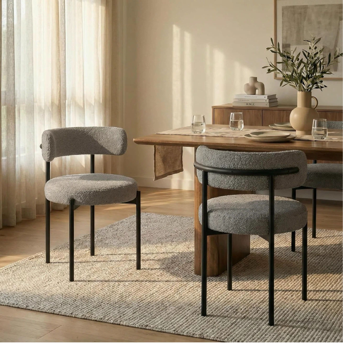 Grey Bouclé Dining Chair ( Brand New in Packaging) - photo 2