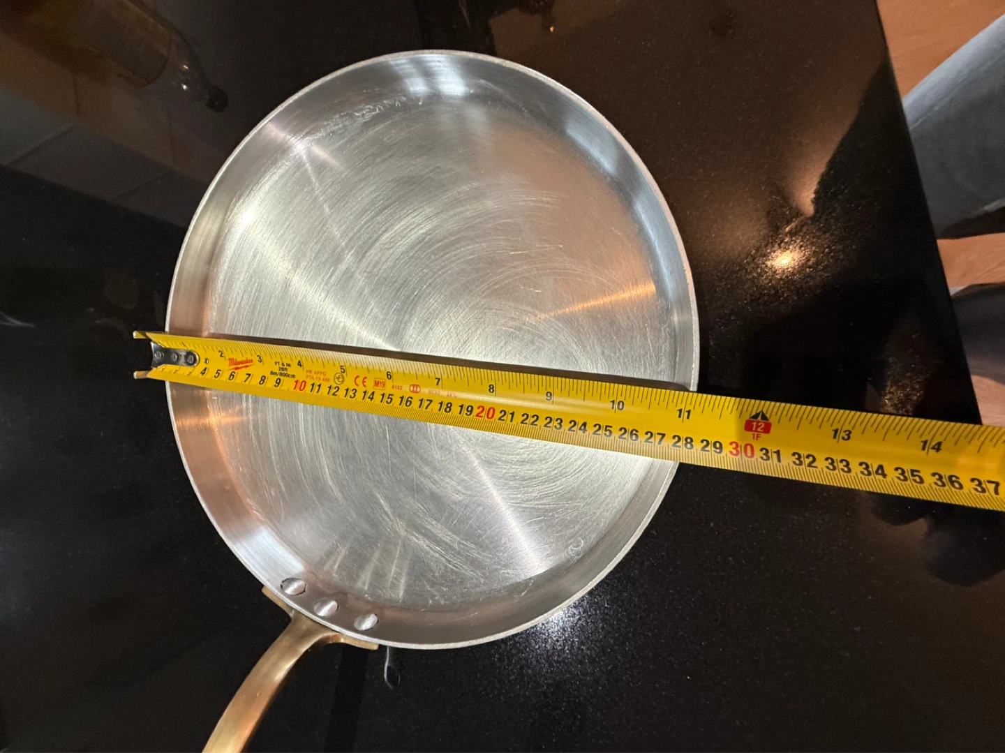Stainless Steel Crepe Pan with Brass Handle - photo 4