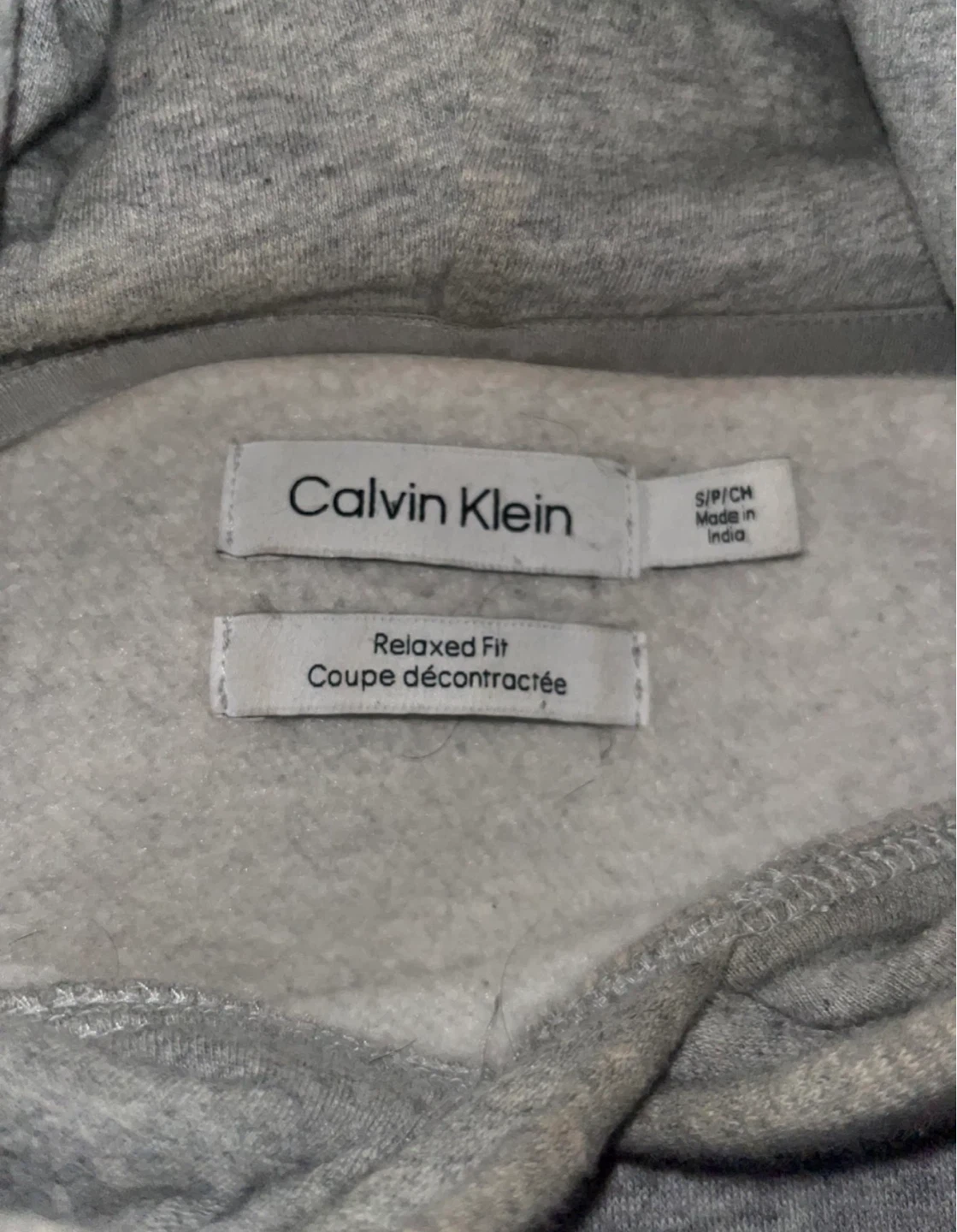 Calvin Klein Grey Hoodie Relaxed Fit - photo 2
