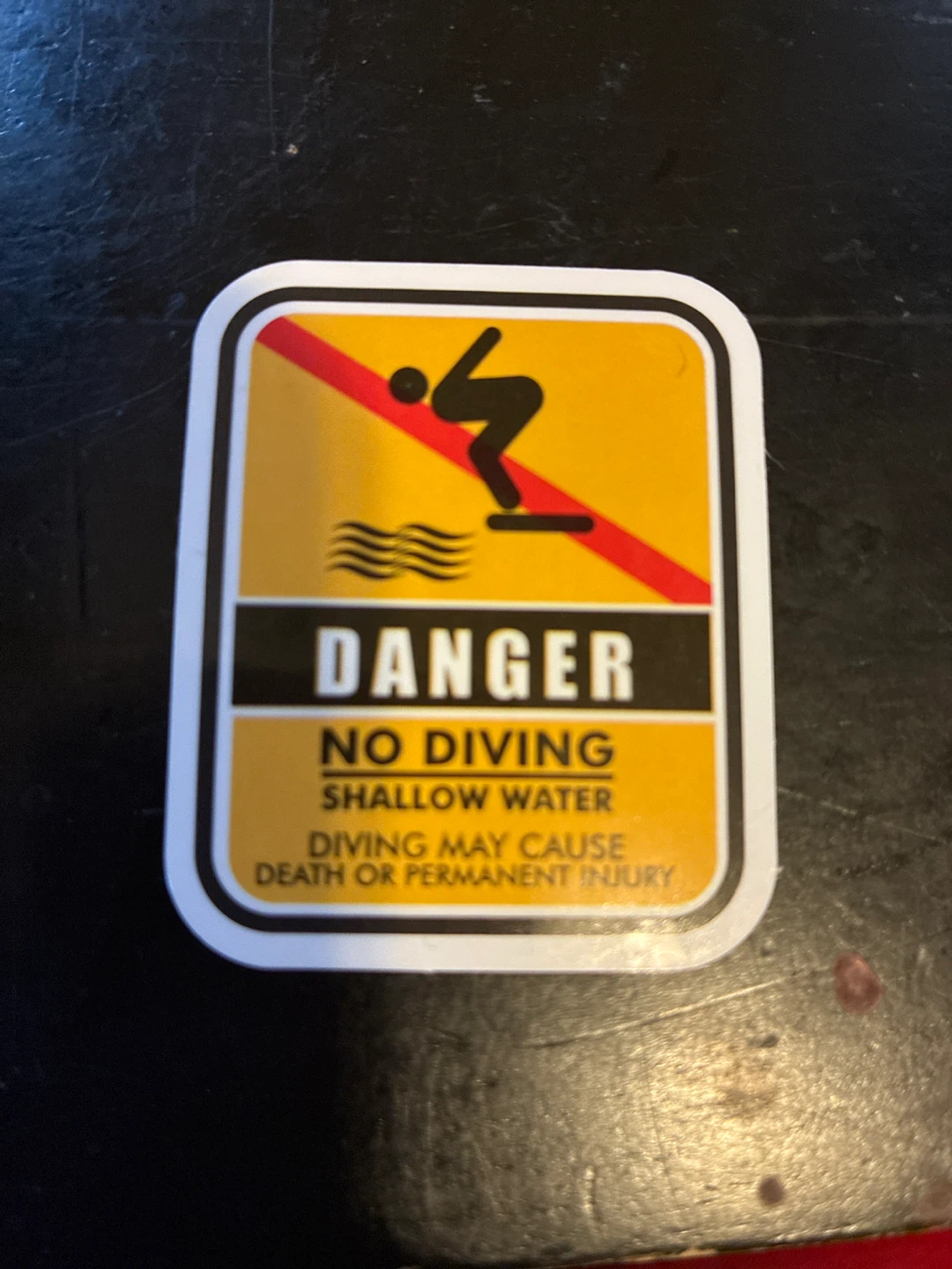 Danger No Diving Shallow Water Sign