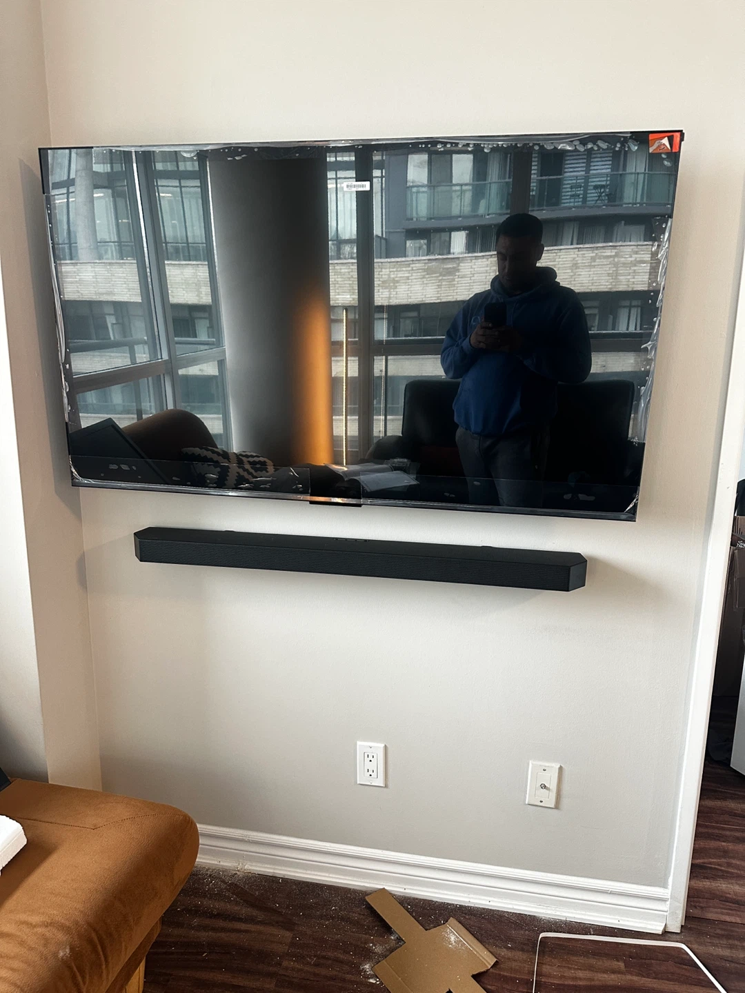 TV and sound bar