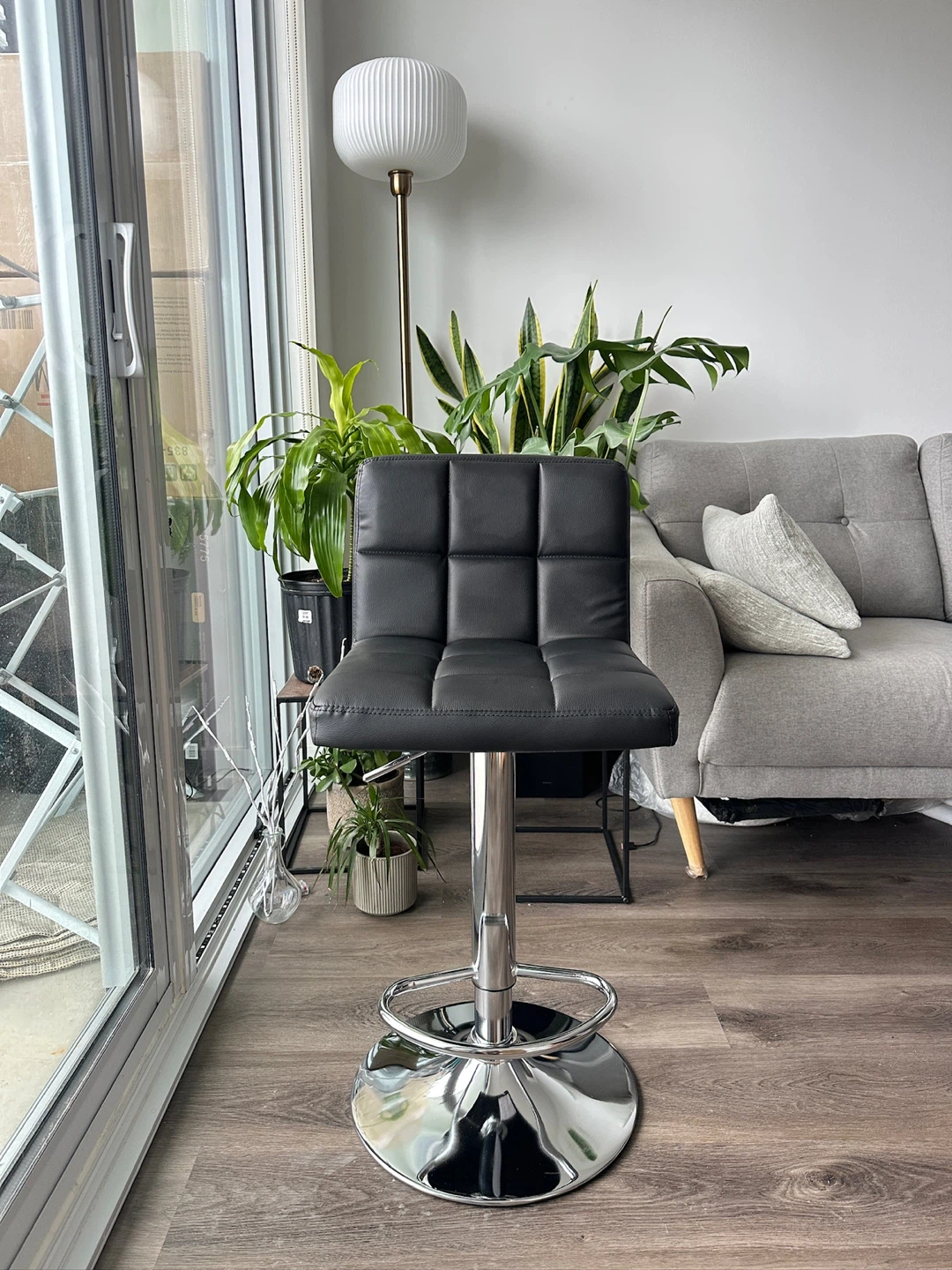 5 Black Leather Bar Stool (Brand New) - photo 2
