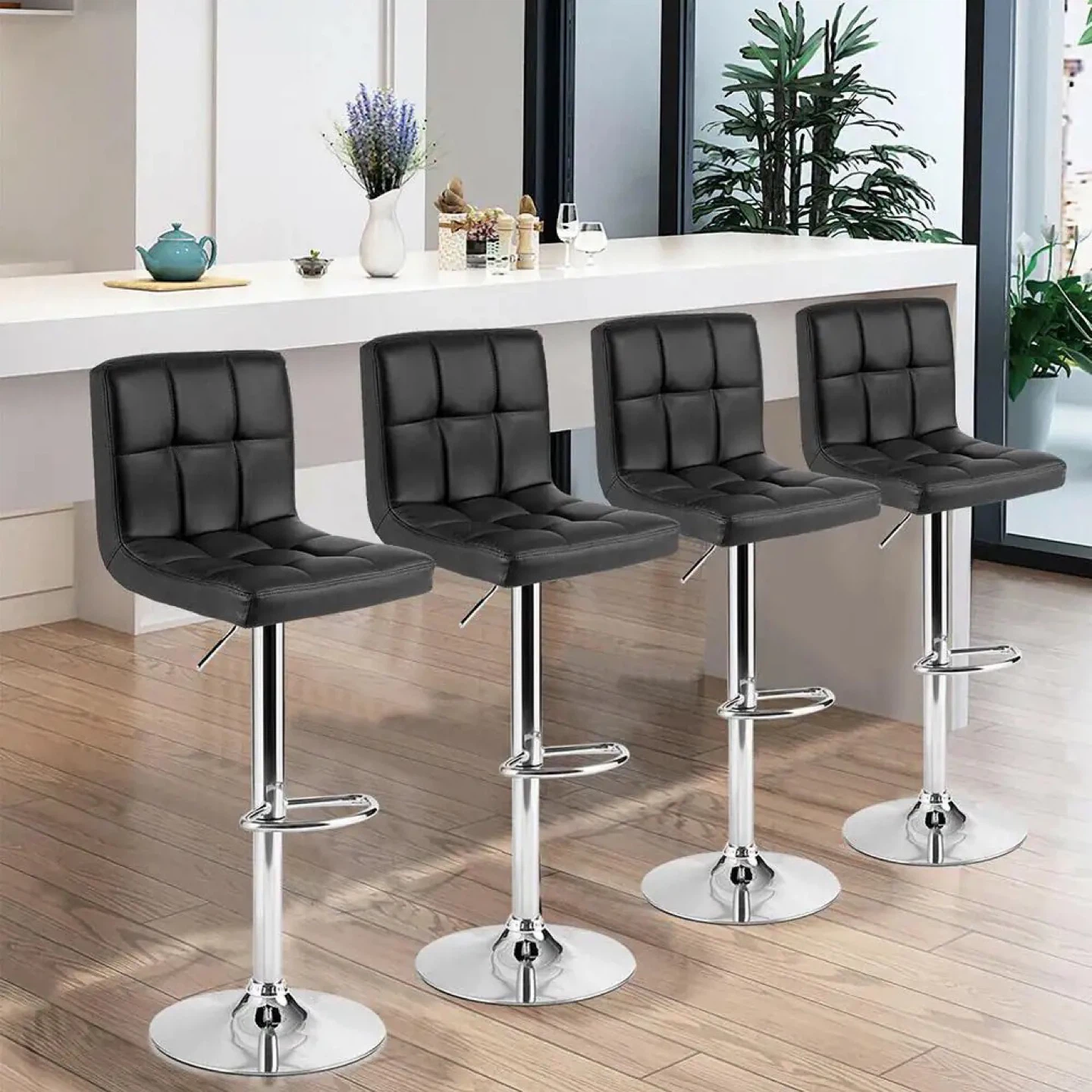 Adjustable Swivel Bar Stools - Set of 6 - photo 4