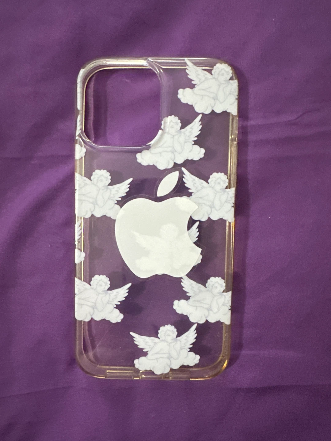 Clear iPhone Case with Cherub Design