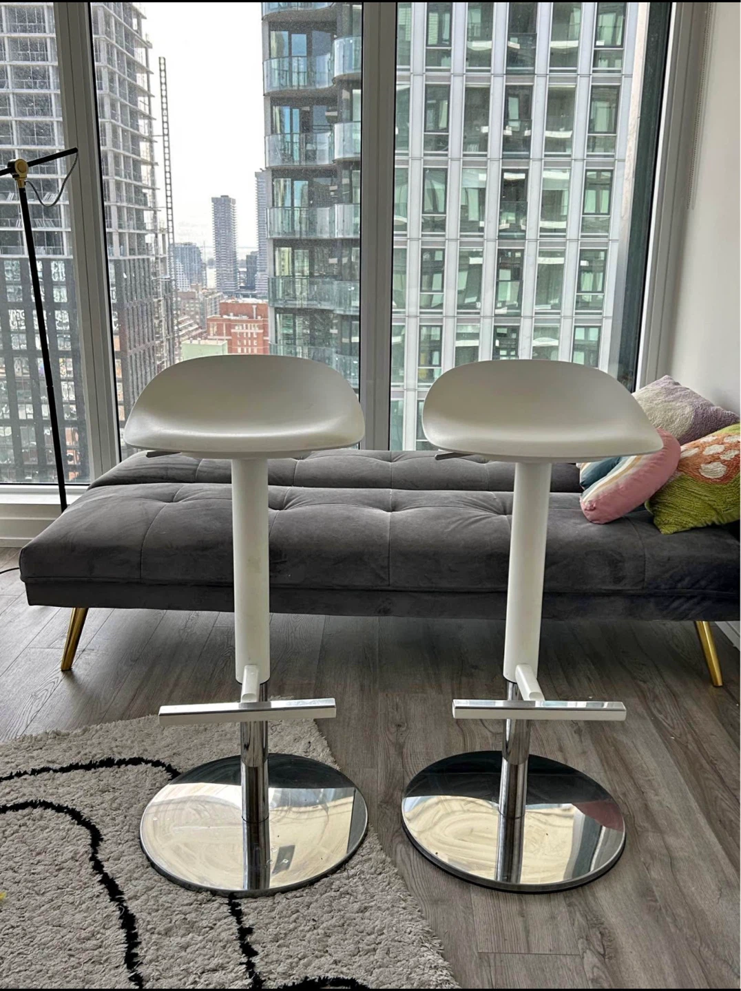 IKEA JANINGE Bar Stools (Set of 2) - White