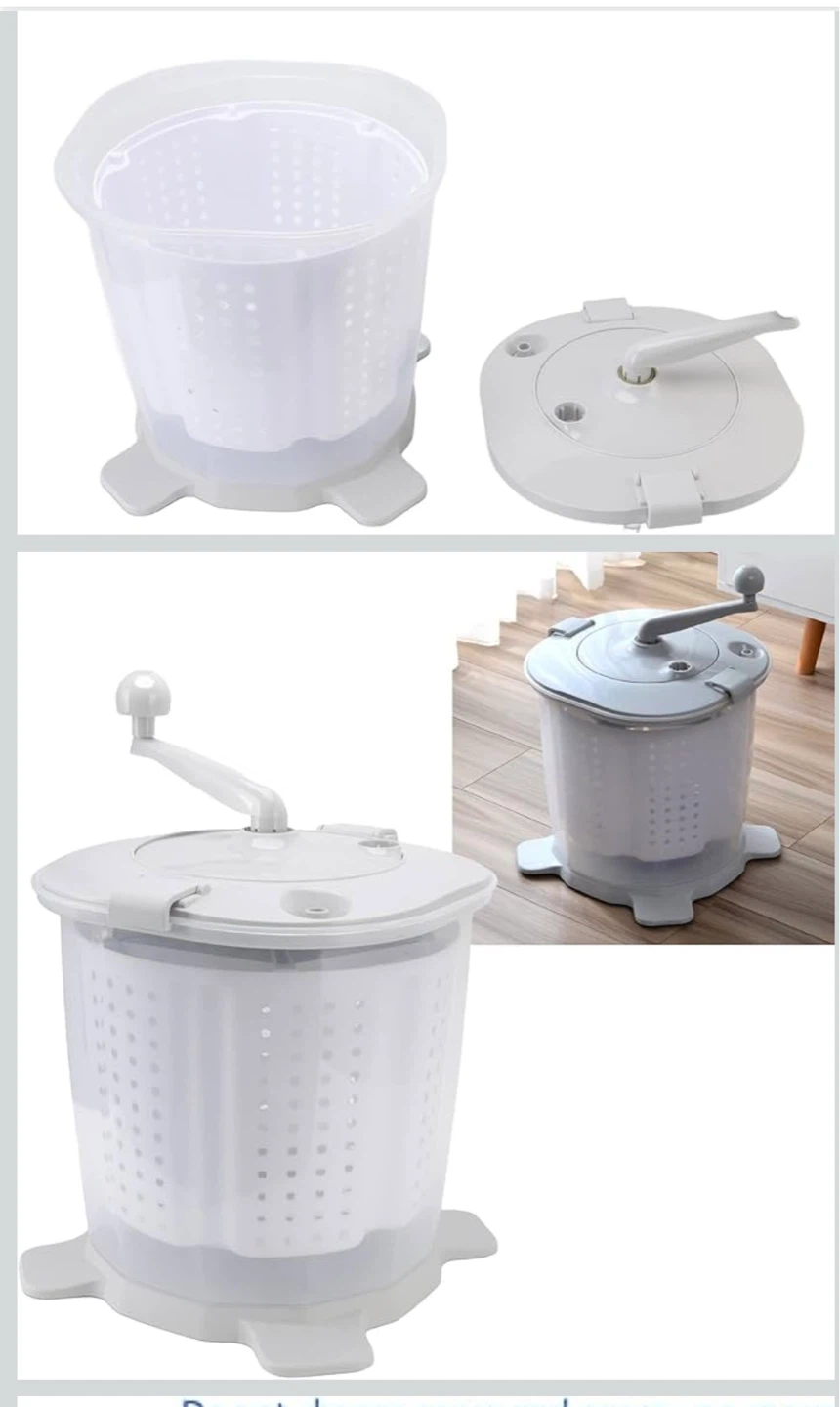 Portable Hand Crank Washing Machine Dehydrator - photo 3
