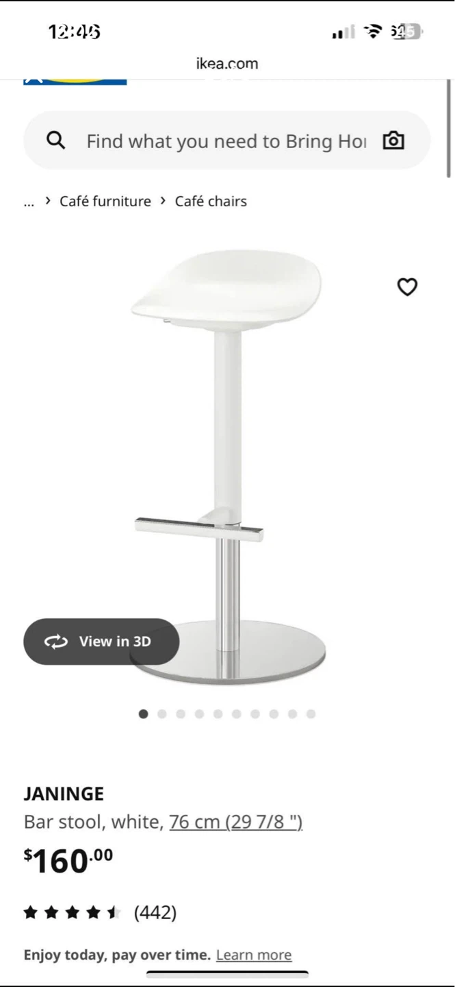 IKEA JANINGE Bar Stools (Set of 2) - White - photo 2