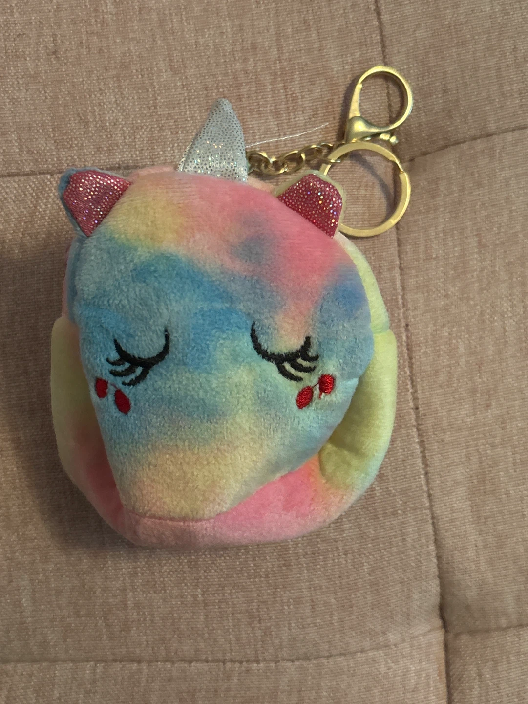 Plush Unicorn Coin Purse Keychain