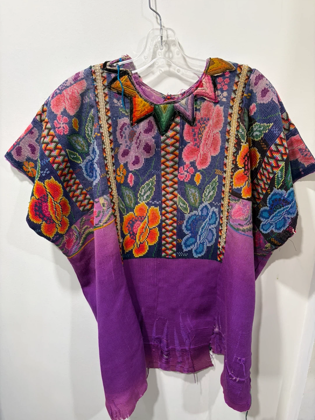 Embroidered Floral Tunic - Purple