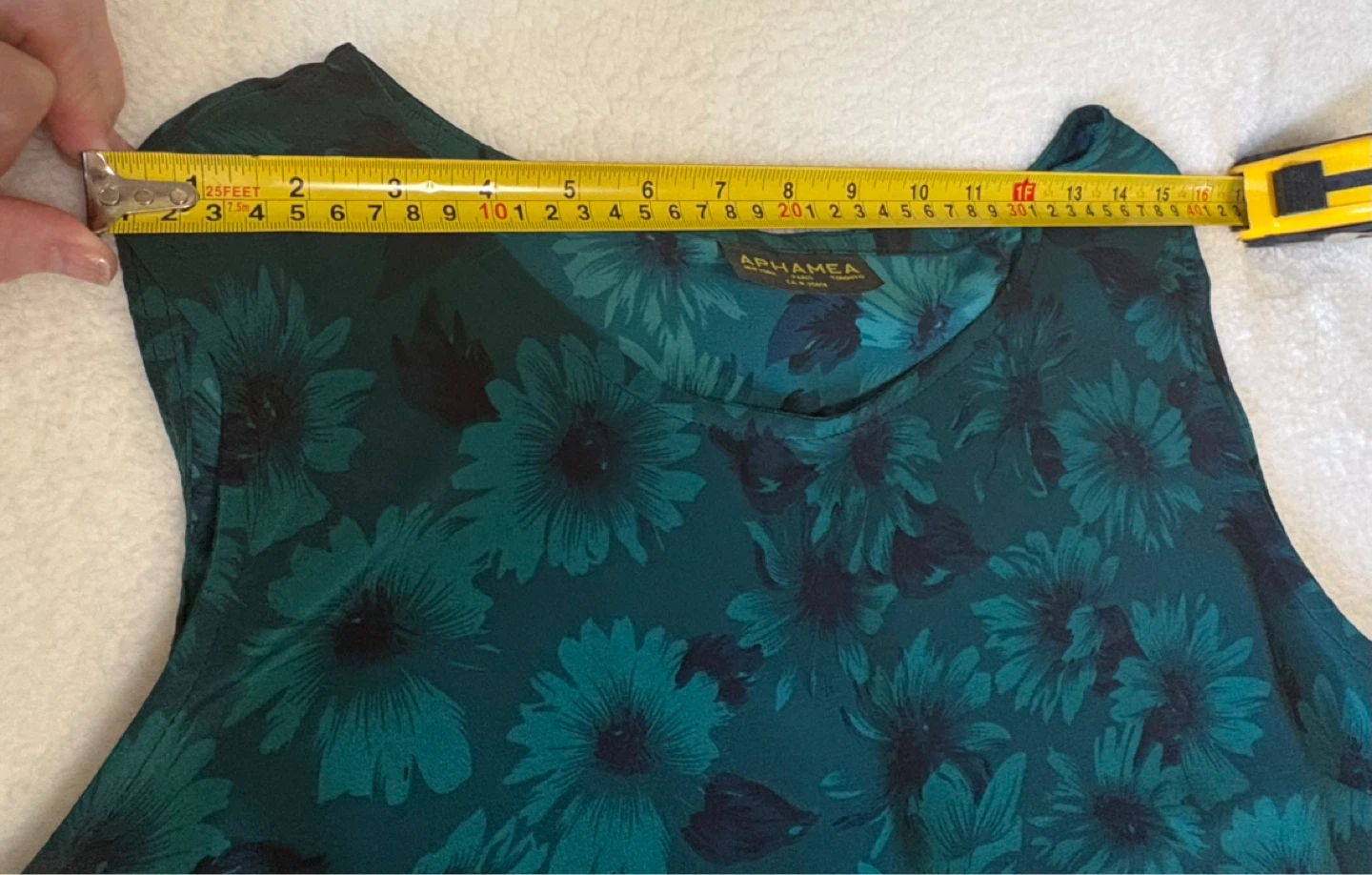 APHAMEA Green Floral Midi Dress Tie Waist - photo 3