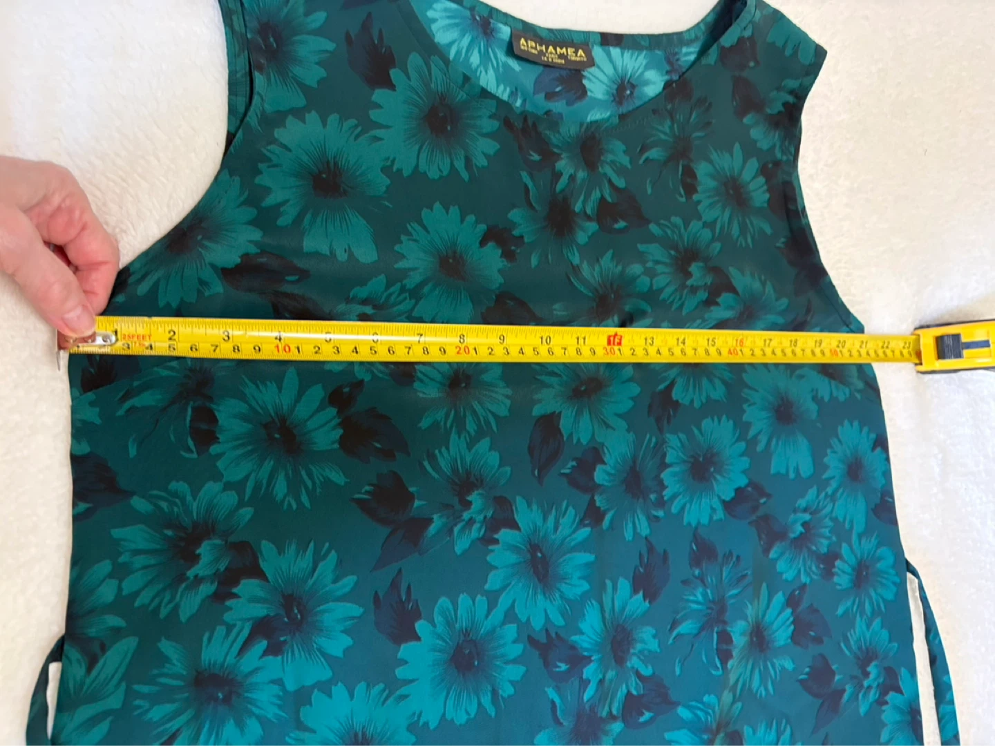 APHAMEA Green Floral Midi Dress Tie Waist - photo 4