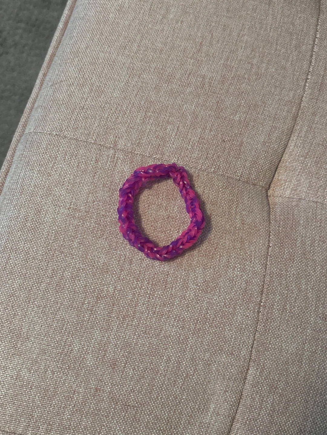 Handmade Rainbow Loom Bracelet - Pink & Purple