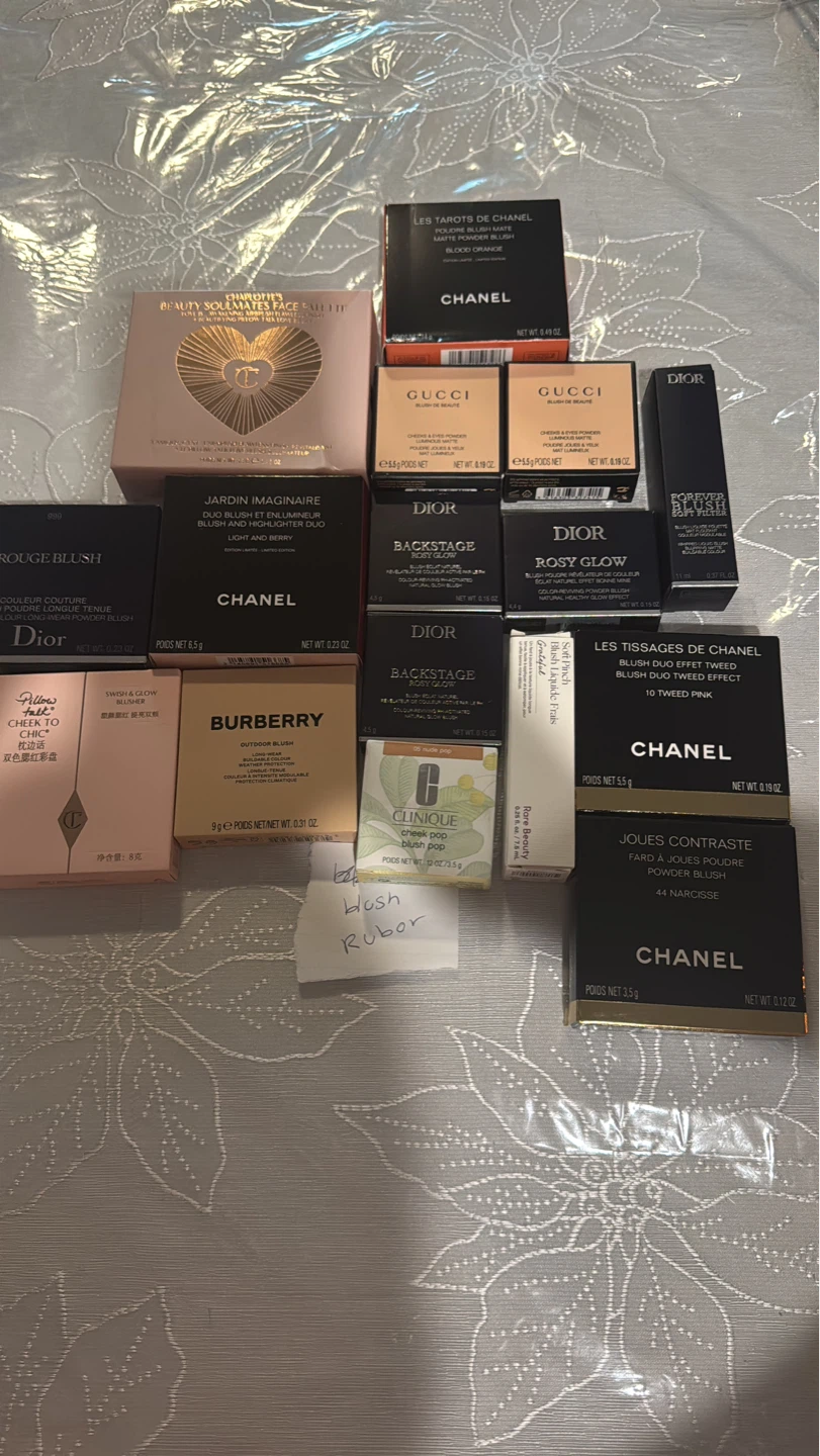 Assorted Luxury Makeup Blushes and Palettes
