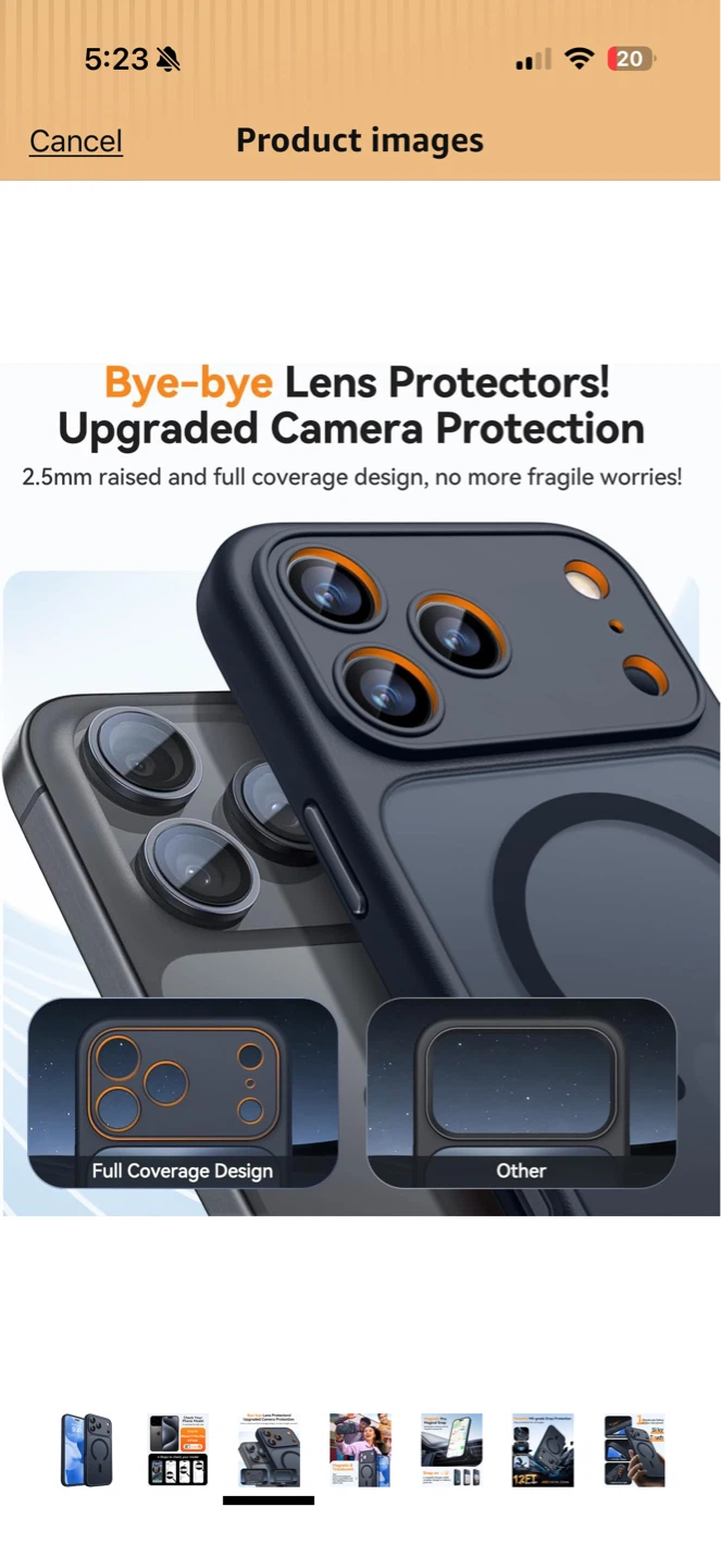 iPhone 14 Pro Max Case - Clear Back with Magnetic Ring - photo 5