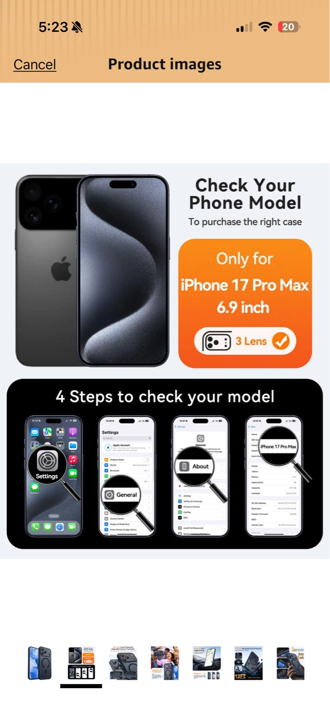 iPhone 14 Pro Max Case - Clear Back with Magnetic Ring - photo 2