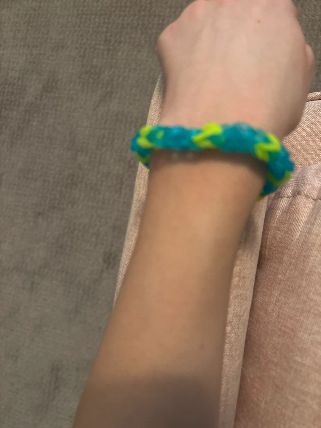 Blue and Yellow Loom Band Bracelet - photo 2