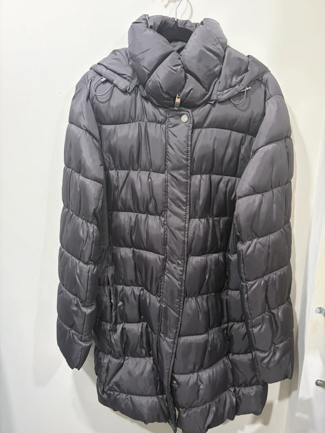 VIA SPIGA Grey Puffer Coat XL