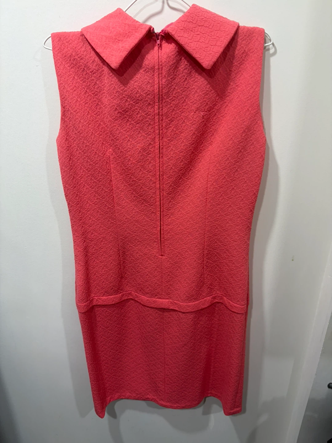 Vintage Coral Textured Sleeveless Dress - photo 2