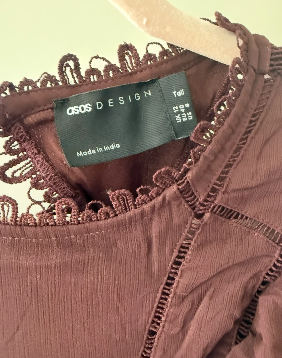 ASOS DESIGN Burgundy Ruffle Cutout Dress - UNWORN - photo 3
