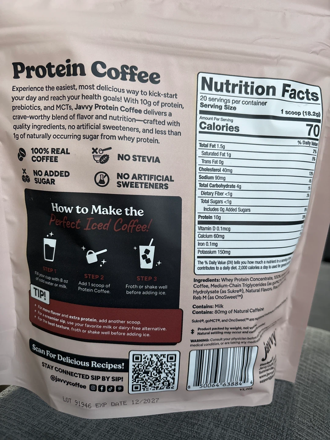Javvy Protein Coffee - Hazelnut & Mocha Flavours (2 Pouches) - photo 2