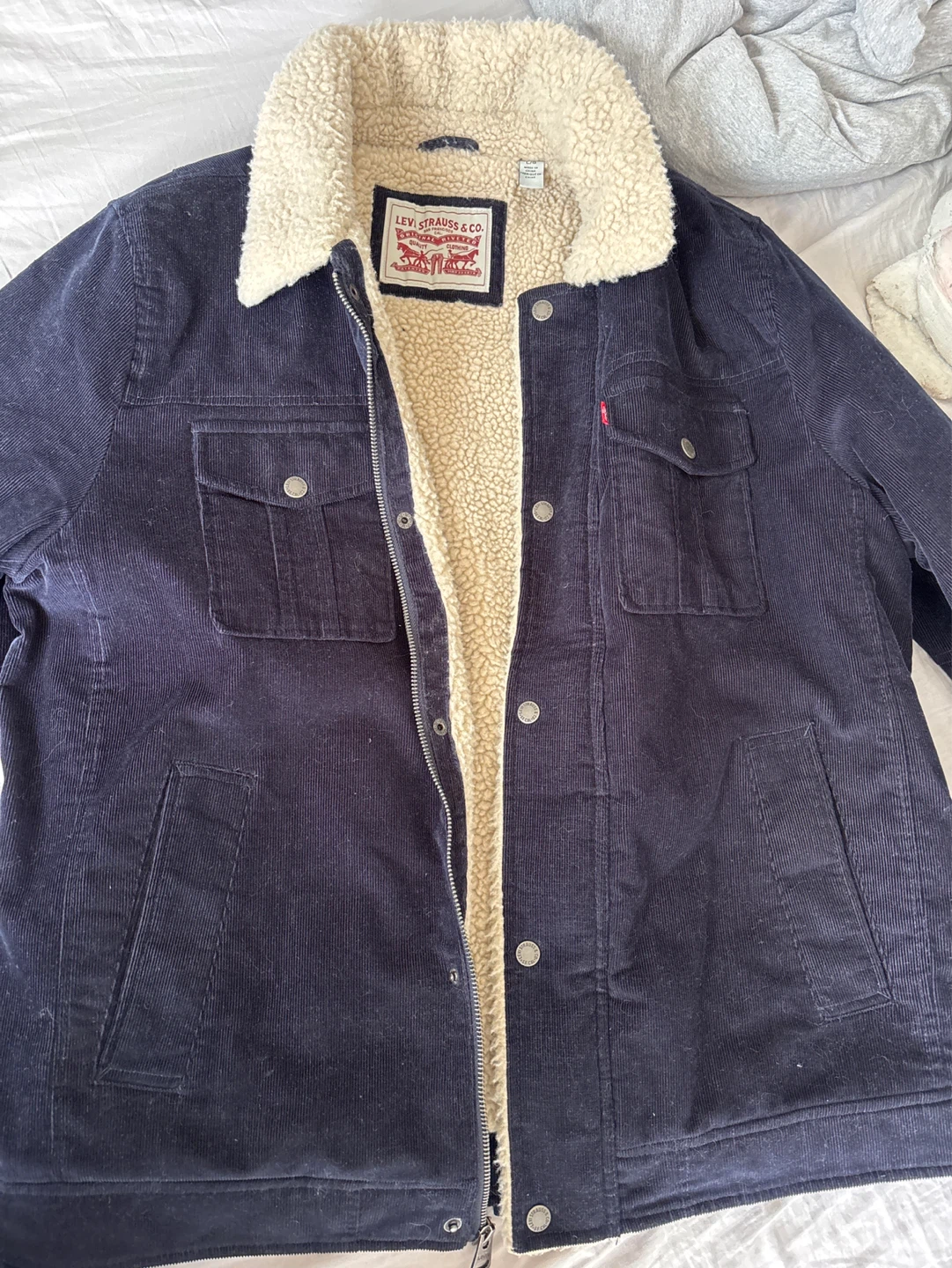 Levi Strauss & Co. Sherpa Lined Corduroy Trucker Jacket Size L/G
