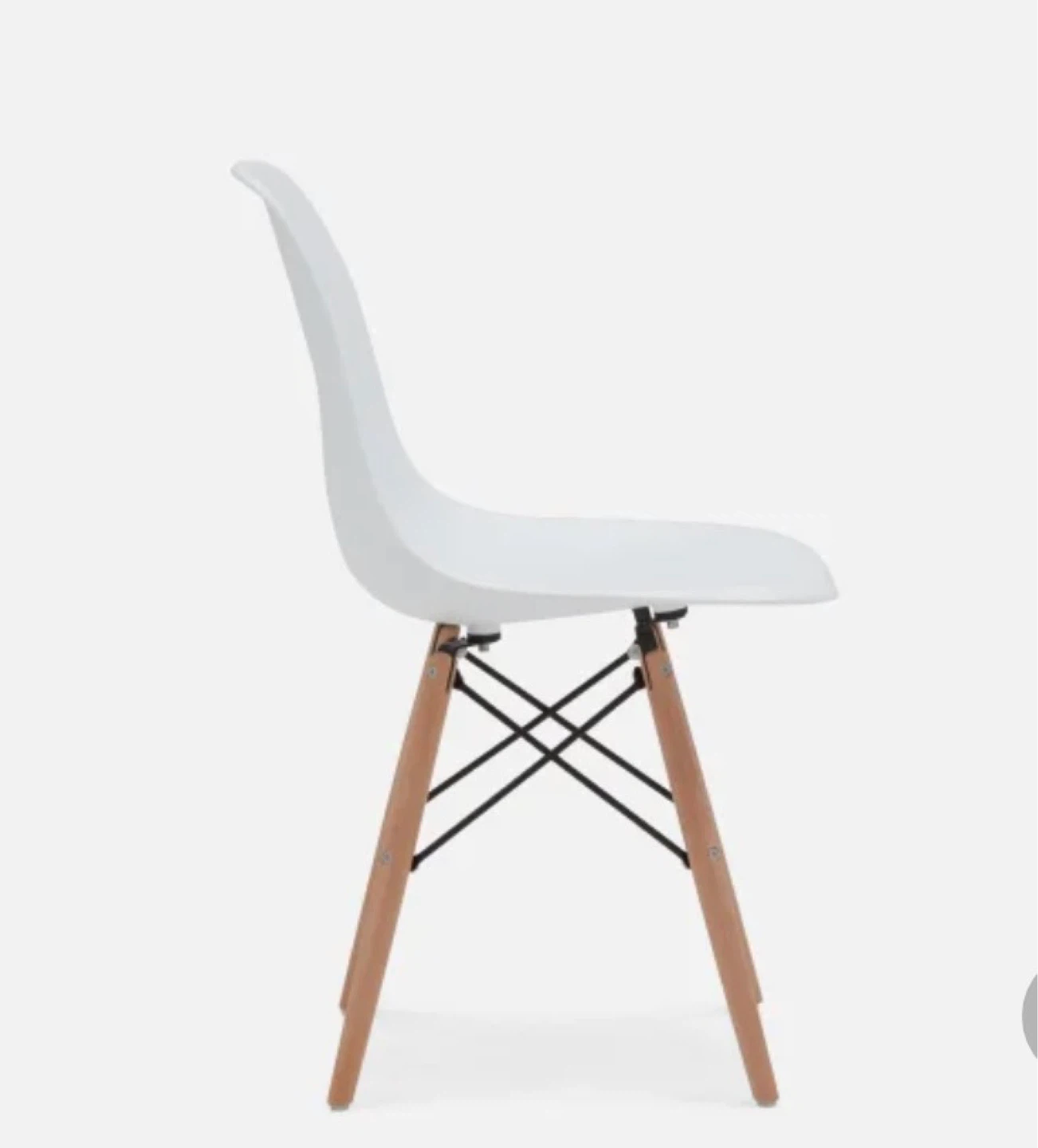 6 Grey Eiffel Dining Chair with Wooden Legs - photo 4