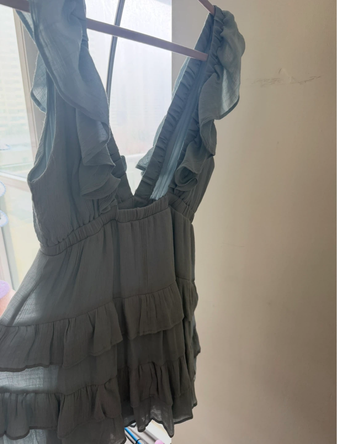 HONEY Women's Blue Tiered Ruffle Mini Dress Size M - UNWORN - photo 3