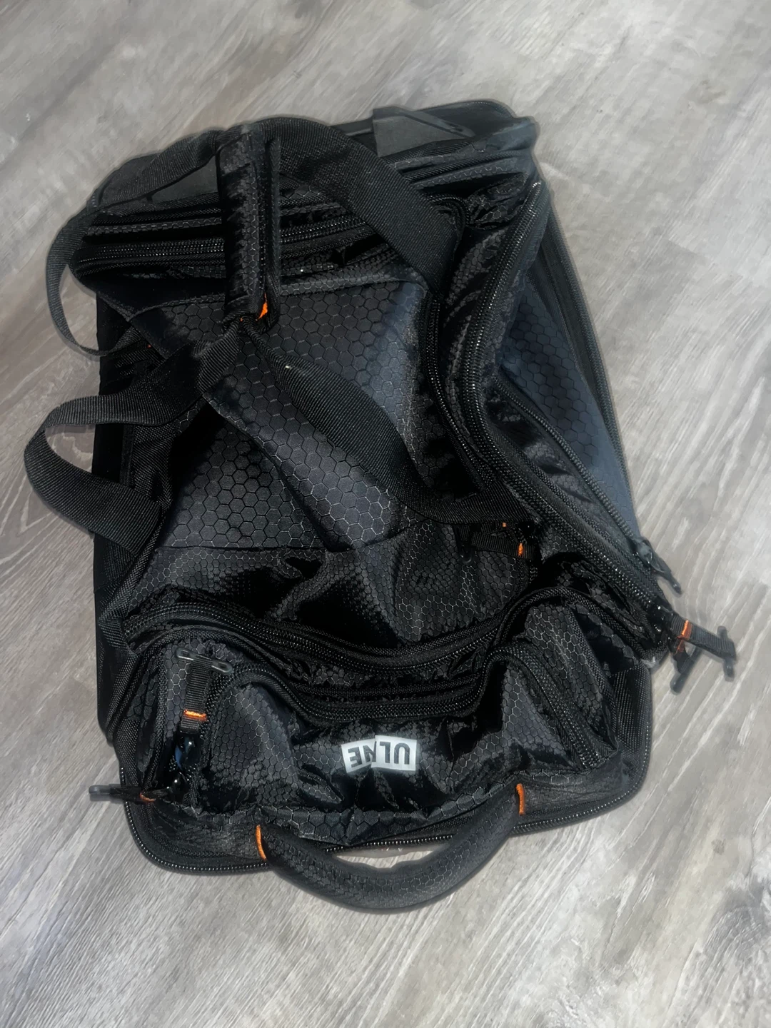 Uline Black Rolling Duffel Bag