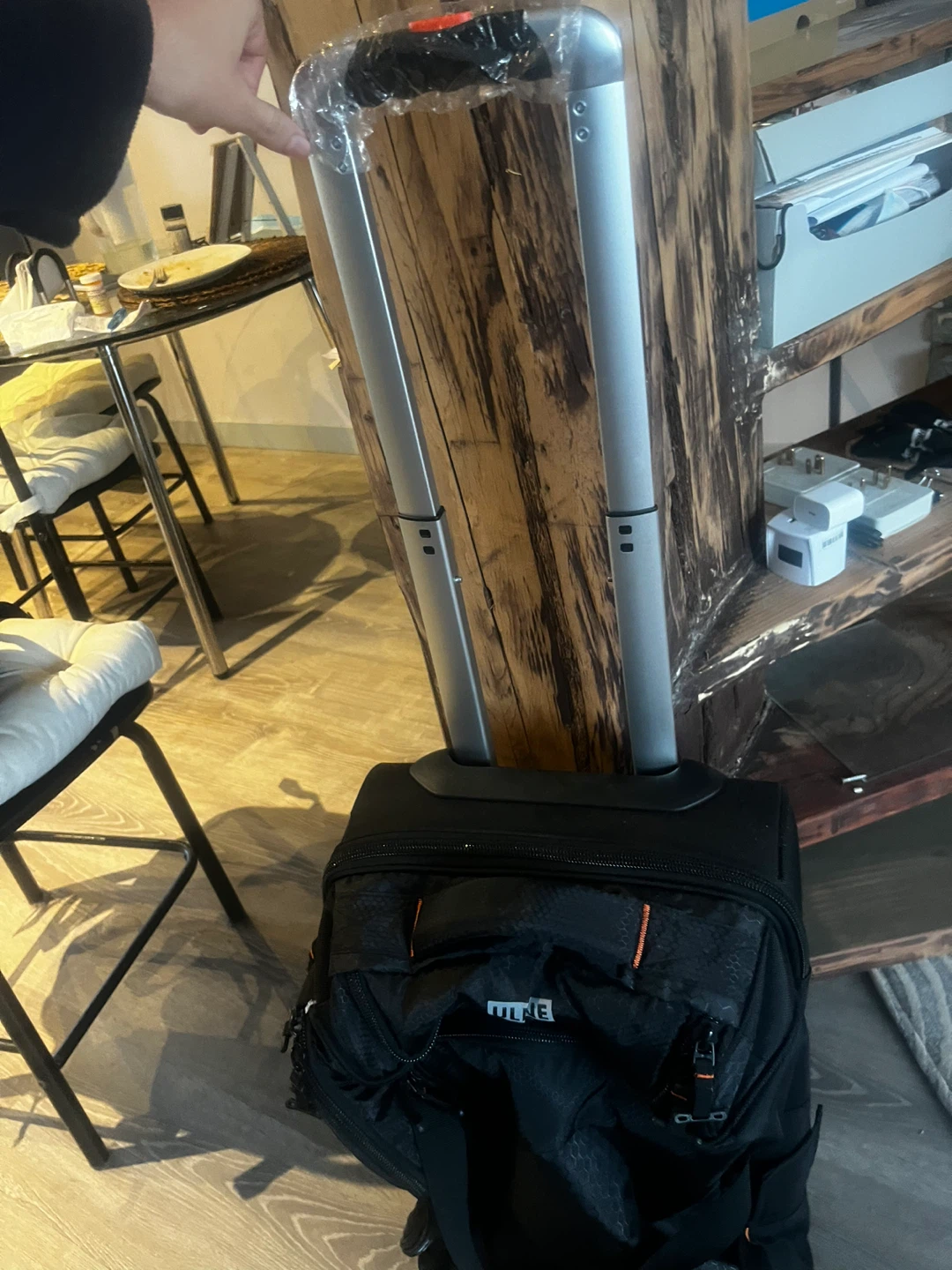 Uline Black Rolling Duffel Bag - photo 2