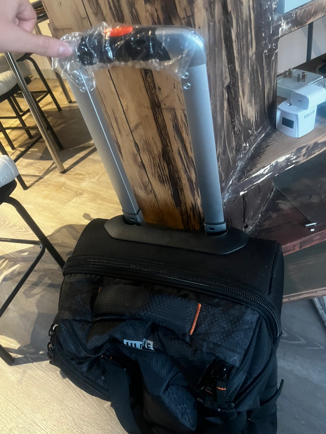 Uline Black Rolling Duffel Bag - photo 3