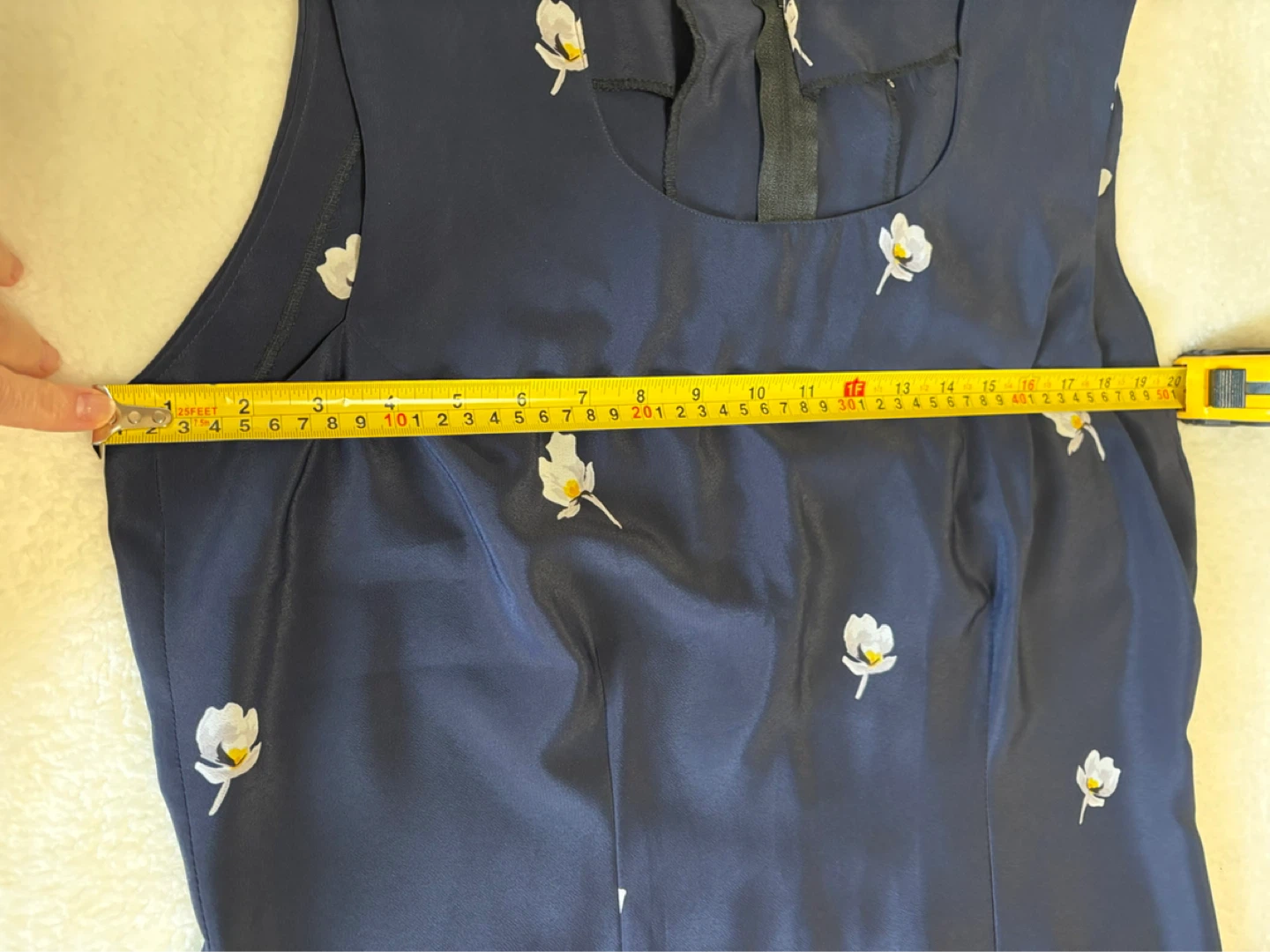 Navy Floral Sleeveless Midi Dress - photo 4