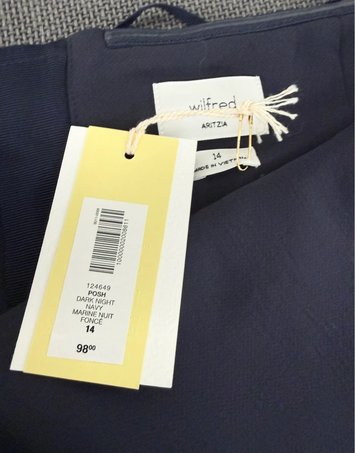 Wilfred & Aritzia Dark Navy Corset Top Size 14 - photo 3
