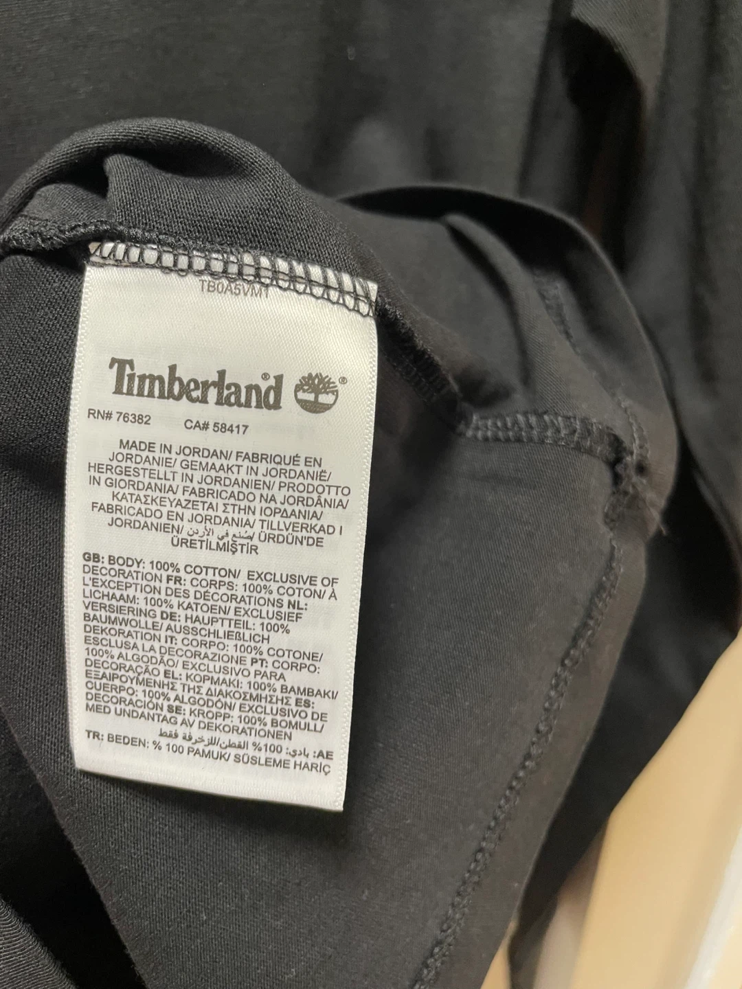 Timberland Men's Long Sleeve Shirt - Black - Size S/P - photo 3