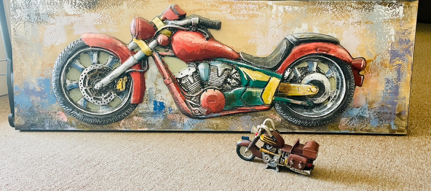Motorcycle Wall Art and Miniature Figurine - photo 3