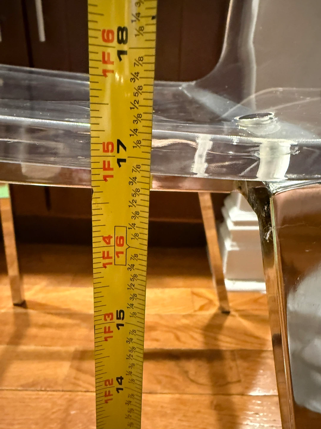 Clear Acrylic Ghost Chair with Chrome Legs - photo 5