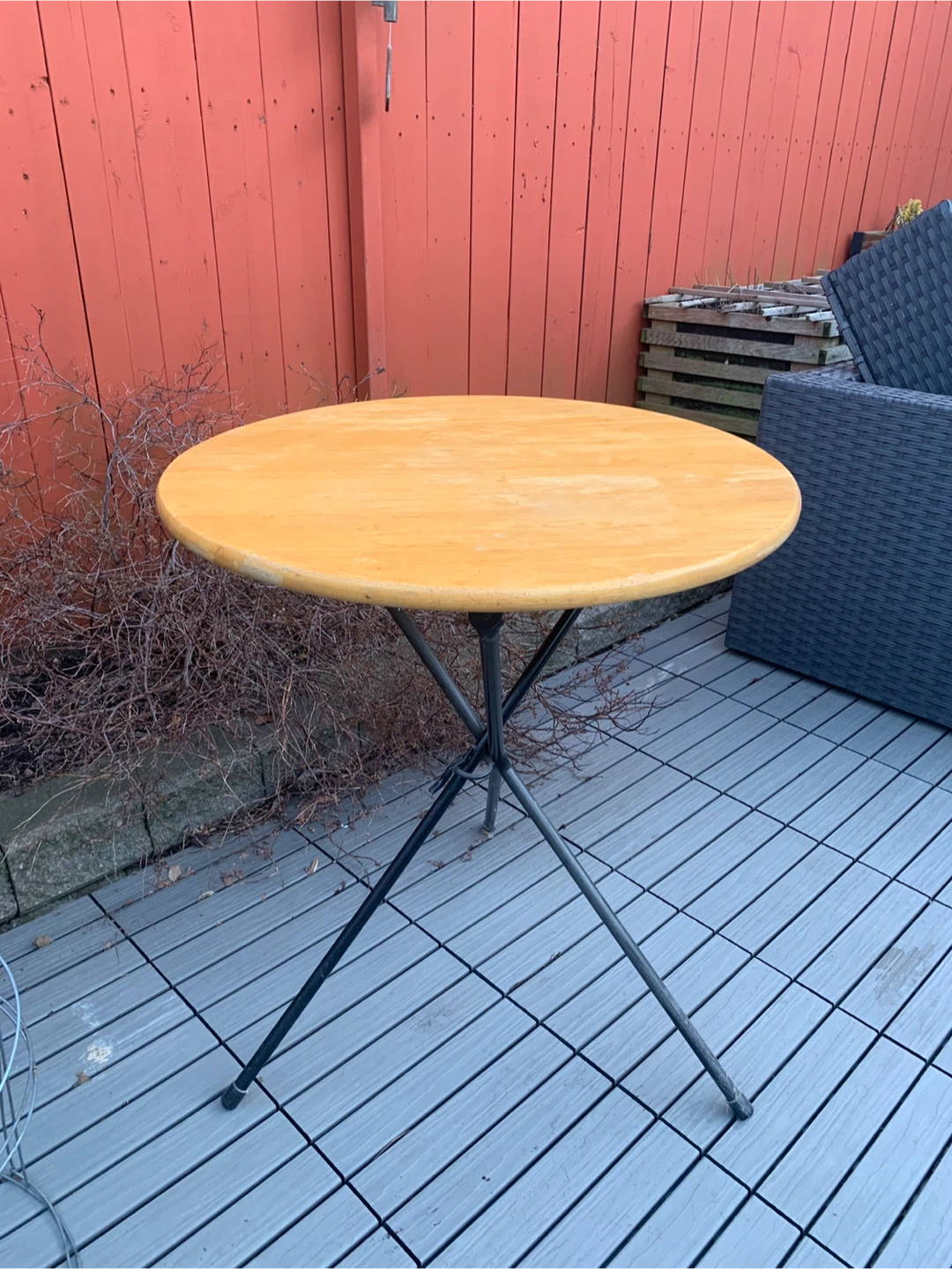 Round Wood Bistro Table