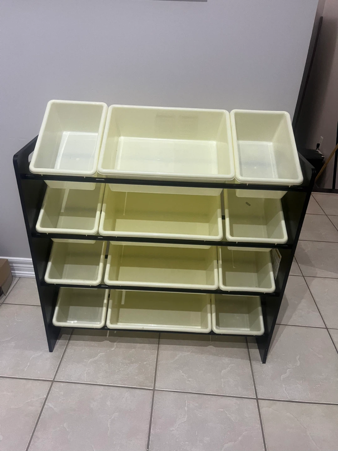 Black Toy Organizer with 12 Storage Bins - photo 2