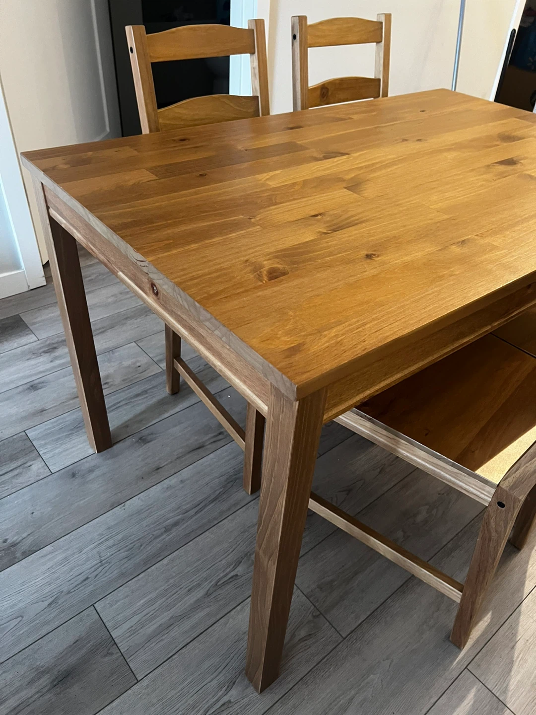 Wooden Dining Table with 4 Chairs - photo 2