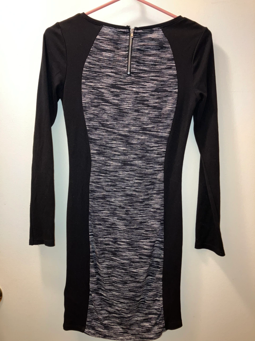 Divided H&M Long Sleeve Dress - Black/Grey - Size 6 - photo 2